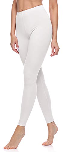 Merry Style Leggins Largos Mallas Deportivas Mujer MS10-198 (Blanco, XXL)