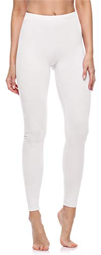 Merry Style Leggins Largos Mallas Deportivas Mujer MS10-198 (Blanco, XXL)