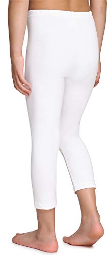 Merry Style Leggins Mallas Pantalones Piratas Ropa Deportiva Niña MS10-226(Blanco, 152 cm)