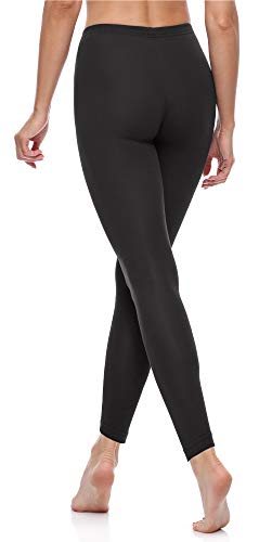 Merry Style Lote de 2 Leggins Largos Mallas Deportivas Mujer MS10-198 (Negro/Negro, XL)