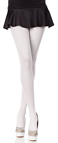 Merry Style Medias Opacas Microfibra sin Dibujos Ropa Mujer 40 DEN (Blanco, L (Tamaño del fabricante: 4)) Merry Style Medias Opacas Microfibra sin Dibujos Ropa Mujer 40 DEN (Blanco, L (Tamaño del fabricante: 4))