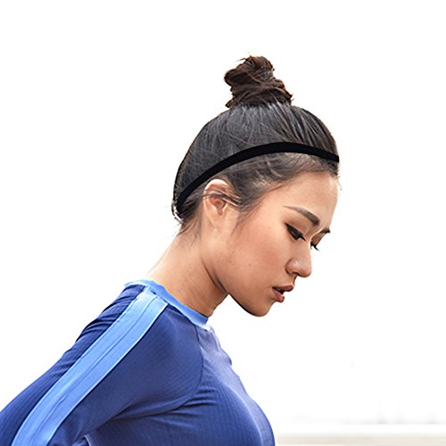 Merssavo Negro Mujer Yoga Deportes Banda de Sudor Diadema ElƔstico Squash Gimnasio Banda de Pelo Suave x 1 Merssavo Negro Mujer Yoga Deportes Banda de Sudor Diadema ElƔstico Squash Gimnasio Banda de Pelo Suave x 1
