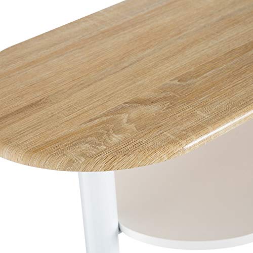 Mesa para cocina de bar moderna de madera blanca Basic - LOLAhome