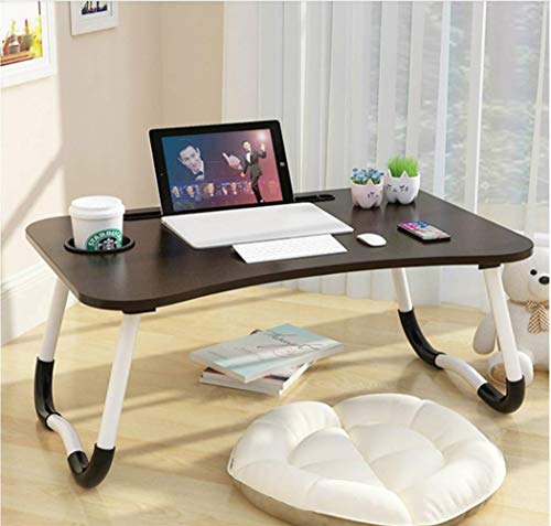 Mesa para ordenador portátil Lapdesk, mesa plegable para portátil, mesa de cama plegable para leer, bandeja de cama para el escritorio o como bandeja de desayuno para cama y sofá (60 x 40 cm)