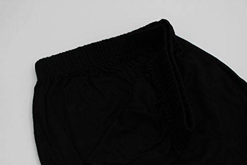 MESHIKAIER Pantalones harén supersuaves para hombre, pantalones de ocio, pantalones bombachos, pantalones de yoga, pantalones de deporte, para 4 estaciones Negro XXL