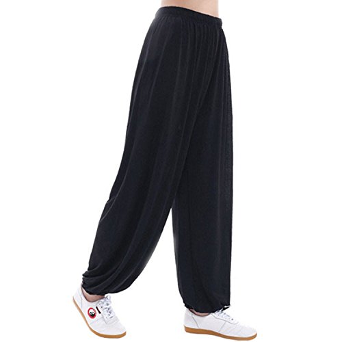 MESHIKAIER Pantalones harén supersuaves para hombre, pantalones de ocio, pantalones bombachos, pantalones de yoga, pantalones de deporte, para 4 estaciones Negro XXL MESHIKAIER Pantalones harén supersuaves para hombre, pantalones de ocio, pantalones bombachos, pantalones de yoga, pantalones de deporte, para 4 estaciones Negro XXL
