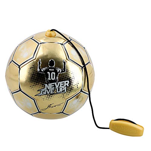 Messi Training System - Balón entrenamiento con cuerda Golden Edition (ColorBaby 48070)