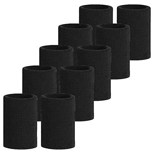 Meta-U 5 Pares Comercio al por Mayor Negro Suave Espesar algodón Muñequeras Meta-U 5 Pares Comercio al por Mayor Negro Suave Espesar algodón Muñequeras