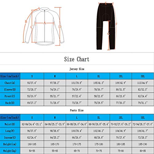 METAAN Equipo Profesional para Hombre Bicicleta MTB Bicicleta Invierno Ciclismo Térmico Jersey De Manga Larga Y Pantalón con Tirantes Conjunto De Traje con 3 Bolsillos METAAN Equipo Profesional para Hombre Bicicleta MTB Bicicleta Invierno Ciclismo Térmico Jersey De Manga Larga Y Pantalón con Tirantes Conjunto De Traje con 3 Bolsillos