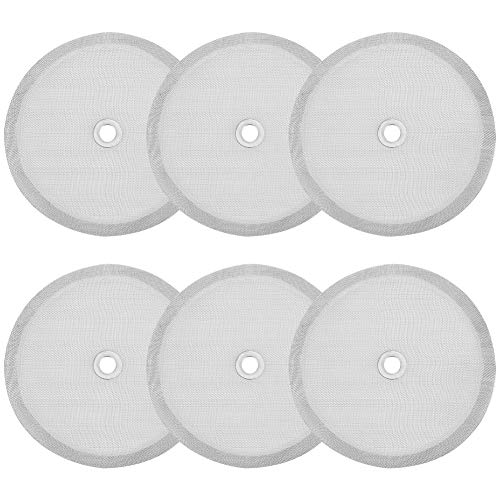 Metagio - 6 filtros de Tamiz reutilizables para prensa francesa, malla de filtro de prensa de café para cafeteras a presión francesas universales de 1000 ml / 34 oz / 8 tazas