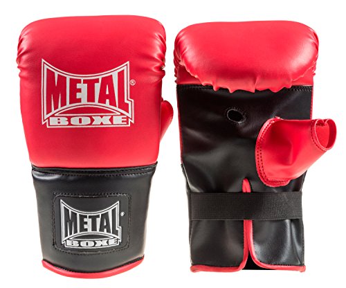 METAL BOXE Guante de Saco Combinada niño, Rojo, Jr