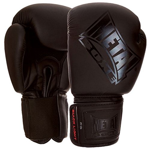 METAL BOXE - Guantes de Boxeo Unisex, Unisex Adulto, Color Black Light, tamaño 10 onzas