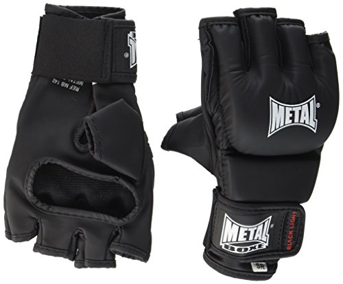 METAL BOXE - Guantes de Lucha Libre, Color Negro - Negro, tamaño Adulto METAL BOXE - Guantes de Lucha Libre, Color Negro - Negro, tamaño Adulto