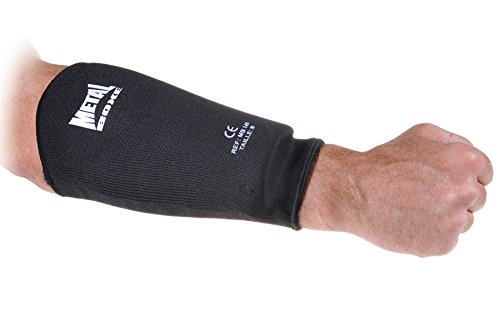 METAL BOXE MB148 - Protecciones de antebrazo para Artes Marciales, Color Negro, Talla S