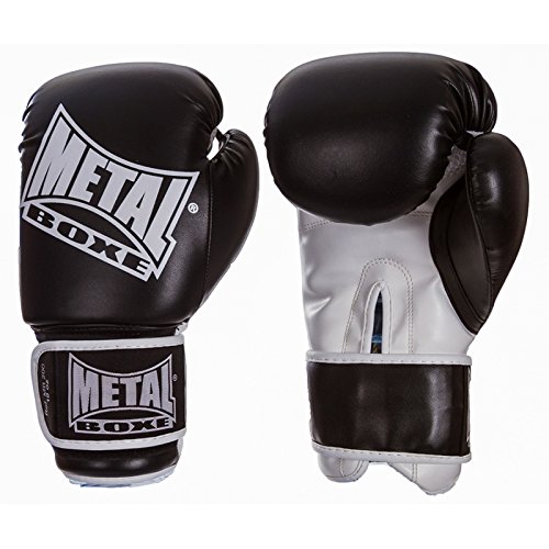 METAL BOXE MB200 - Guantes de Boxeo para Entrenamiento, Color Negro, Talla 12 oz