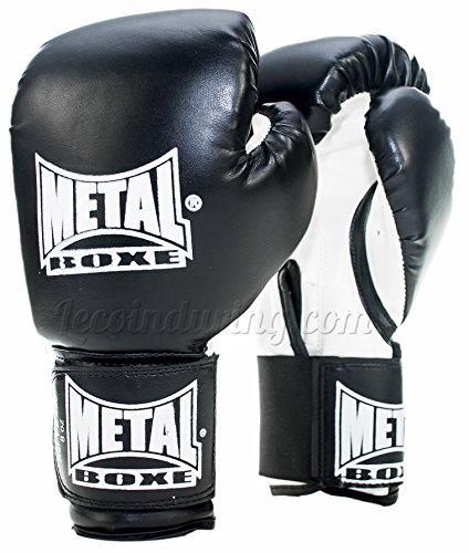 Metal Boxe PB480 - Guantes de Boxeo, Negro, Tamaño 10 oz