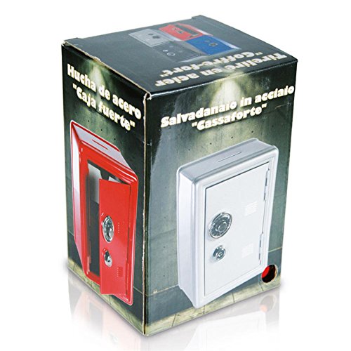 Metal Savings Bank "Vault" Style Caja fuerte de metal para ahorros con cierre de combinación, colores aleatorios Metal Savings Bank "Vault" Style Caja fuerte de metal para ahorros con cierre de combinación, colores aleatorios