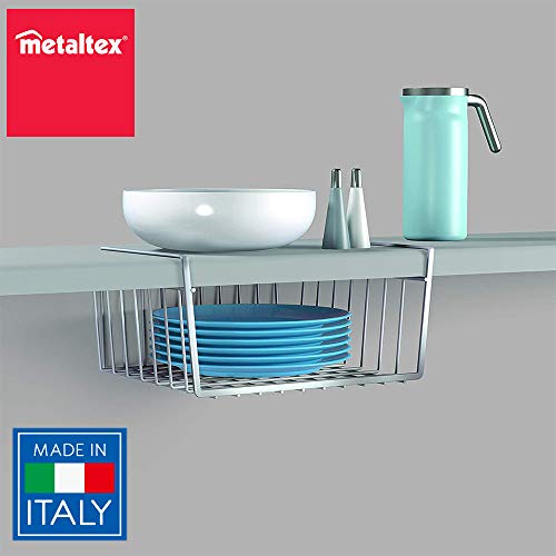 Metaltex - Estante intermedio, Gris metalizado, 30 cm Metaltex - Estante intermedio, Gris metalizado, 30 cm