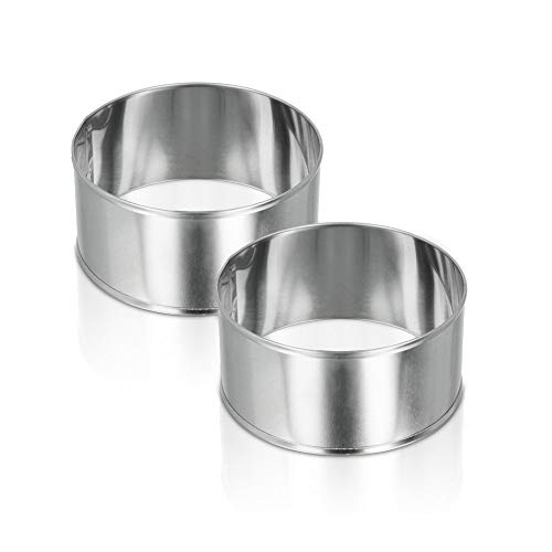 Metaltex - Juego de 2 Aros para emplatar de Acero Inoxidable, 85 x 42 milímetros Metaltex - Juego de 2 Aros para emplatar de Acero Inoxidable, 85 x 42 milímetros