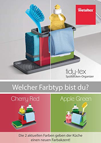 Metaltex Tidy-Tex - Organizador Modular de Limpieza de Cocina, Rojo