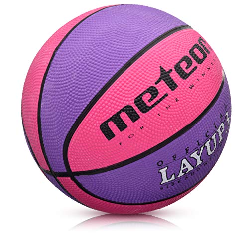 meteor Balón Baloncesto Talla 4 Pelota Basketball Bebe Ball Infantil Niño Balon Basquet - Baloncesto Ideal para los niños y jouvenes para Entrenar y Jugar - Tamaño 4 Layup