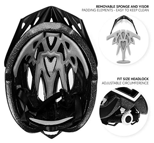 meteor Casco Bicicleta Helmet Bici Ciclismo para Jóvenes y Adulto Bicicleta Patineta Skate Patines Monopatines - Bici Accesorios - El diseño Ligero - Muchos Patrones - Marven