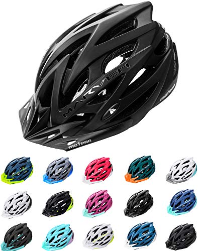 meteor Casco Bicicleta Helmet Bici Ciclismo para Jóvenes y Adulto Bicicleta Patineta Skate Patines Monopatines - Bici Accesorios - El diseño Ligero - Muchos Patrones - Marven