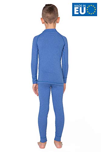 meteor Conjunto Ropa Interior Térmica para Niños - Camiseta de Manga Larga y Pantalón - Set Infantil Elástico para Esquí Snowboard Acampada y Senderismo para Niño y Niña (116-122 cm, Azul) meteor Conjunto Ropa Interior Térmica para Niños - Camiseta de Manga Larga y Pantalón - Set Infantil Elástico para Esquí Snowboard Acampada y Senderismo para Niño y Niña (116-122 cm, Azul)