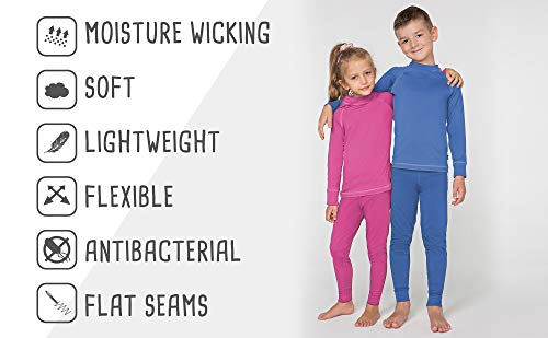 meteor Conjunto Ropa Interior Térmica para Niños - Camiseta de Manga Larga y Pantalón - Set Infantil Elástico para Esquí Snowboard Acampada y Senderismo para Niño y Niña (140-146 cm, Rosa) meteor Conjunto Ropa Interior Térmica para Niños - Camiseta de Manga Larga y Pantalón - Set Infantil Elástico para Esquí Snowboard Acampada y Senderismo para Niño y Niña (140-146 cm, Rosa)