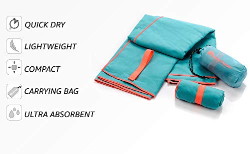 meteor Toalla Microfibra Secado rápido Ultra Ligero Absorbente - Ideal para Deporte Yoga Viajes Playa Campamento Baño para Niños, Hombres y Mujeres - Varios Tamaños y Colores (80x130cm, Turquesa) meteor Toalla Microfibra Secado rápido Ultra Ligero Absorbente - Ideal para Deporte Yoga Viajes Playa Campamento Baño para Niños, Hombres y Mujeres - Varios Tamaños y Colores (80x130cm, Turquesa)