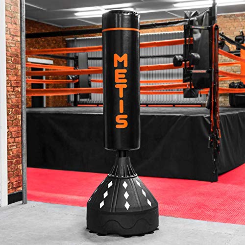 METIS Saco de Boxeo de Pie Bolsa de Boxeo con Soporte para Hombres y Mujeres | Saco Pesado para Entrenamiento de Boxeo, MMA, Kick Boxing | Punching Bag Base