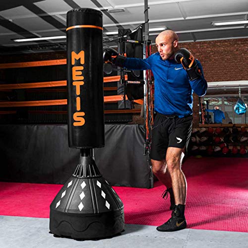 METIS Saco de Boxeo de Pie Bolsa de Boxeo con Soporte para Hombres y Mujeres | Saco Pesado para Entrenamiento de Boxeo, MMA, Kick Boxing | Punching Bag Base