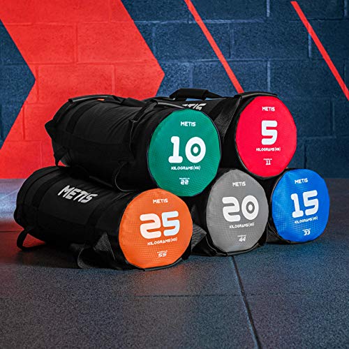 METIS Sacos Búlgaros – 5kg to 25kg | Sacos Lastrados de Fitness para Ganar Musculo, Equilibrio y Fuerza – Entrena en Casa y en el Gimnasio (15kg)