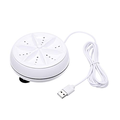 mewmewcat Lavadora de turbina ultrasónica giratoria Personal portátil 3 en 1, Mini Lavadora giratoria Ajustable con Cable USB