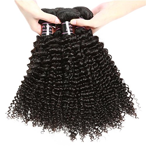 Meydlee 1 PC 1oo la extensión del pelo rizado rizado humano barato 1 Paquete de Remy de la Virgen del pelo humano de la armadura de la trama de 100 gramos de negro de Natural , 28inch