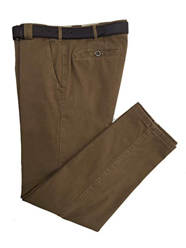 Meyer - Pantalón forrado modelo Roma con bolsillo América Regular Fit BIZCOCHO 54