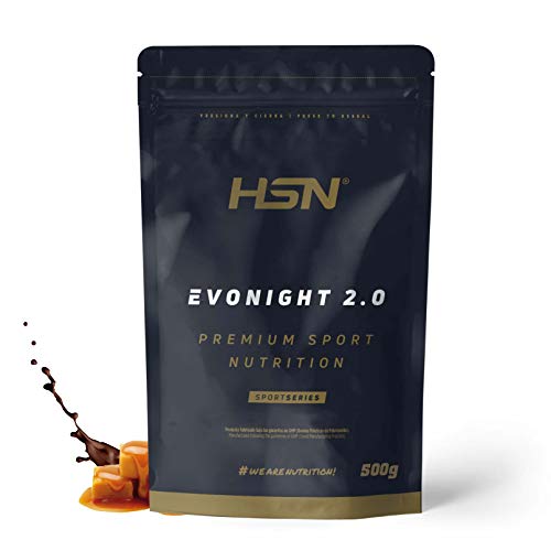 Mezcla de Proteínas Evonight 2.0 de HSN | Proteína para Antes de Dormir | Con Whey Protein + Proteína de Leche + Caseinato de Calcio + Whey Protein Isolate + Albúmina de Huevo | Choco-Caramelo, 500g