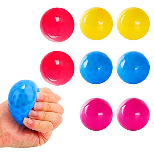 MezoJaoie Sticky Globbles Ball Stress Toy Fluorescente Sticky Wall Ball, Sticky Target, Ball Descompression Toy, Stress Relief Balls Toy para aliviar el estrés y Mejorar el Enfoque (1 Bola)