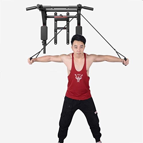 MGIZLJJ Montado en la Pared del Pull-Up Bar Multi-Grip Entrenamiento de la Fuerza del Equipo ayudará a Crear músculo y la Figura (Color : White)