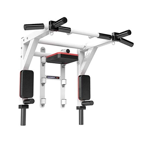 MGIZLJJ Montado en la Pared del Pull-Up Bar Multi-Grip Entrenamiento de la Fuerza del Equipo ayudará a Crear músculo y la Figura (Color : White)