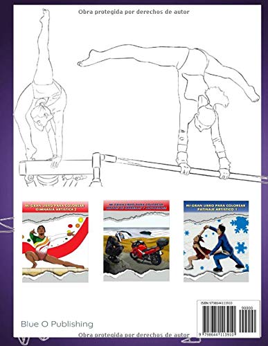 Mi Gran Libro para Colorear, Gimnasia Artística 1: Dibujos de gimnasia deportiva y gimnasia rítmica. Libro para niñas y adolescentes.