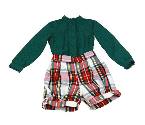MI HIJA Y YO Conjunto Blusa y Pantalon en Plumeti y Sarga para bebé niña Modelo Klassic (De 12 a 24 Meses)- Hecho a Mano - Excellent MI HIJA Y YO Conjunto Blusa y Pantalon en Plumeti y Sarga para bebé niña Modelo Klassic (De 12 a 24 Meses)- Hecho a Mano - Excellent
