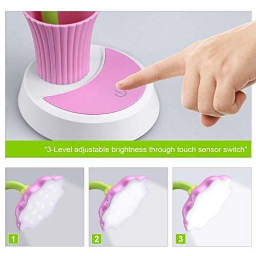Mia nbaoshu Dimmbare verde LED L�mpara de escritorio para ni�os, Noche L�mpara de mesa con sensor t�ctil, per USB recargable de lectura flexible y 360�grados giratorios de soporte m�vil Mia nbaoshu Dimmbare verde LED L�mpara de escritorio para ni�os, Noche L�mpara de mesa con sensor t�ctil, per USB recargable de lectura flexible y 360�grados giratorios de soporte m�vil
