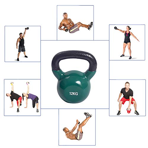 MICEROSHE Mancuernas Duraderas 16kg / 20kg / 24kg Fitness Mancuernas Hombres y Mujeres hogar Deportes inmersión Kettlebell Experiencia Confortable (Color : Verde, Size : One-Size)