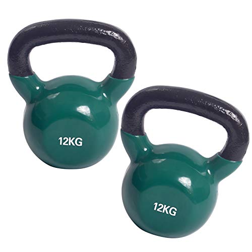 MICEROSHE Mancuernas Duraderas 16kg / 20kg / 24kg Fitness Mancuernas Hombres y Mujeres hogar Deportes inmersión Kettlebell Experiencia Confortable (Color : Verde, Size : One-Size)