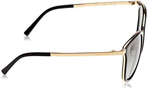 MICHAEL KORS Adrianna I, Gafas de Sol Unisex-Adulto, Negro (Black/Gold 110011), 54 MICHAEL KORS Adrianna I, Gafas de Sol Unisex-Adulto, Negro (Black/Gold 110011), 54