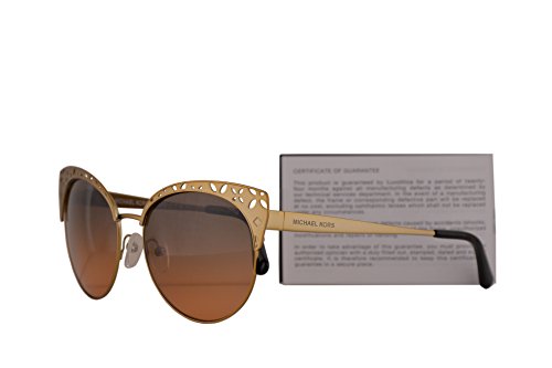 Michael Kors MK1023 Evy gafas de sol w/gris anaranjado de la pendiente de la lente de 56 mm MK 118 918 1023 mujer Oro pálido satinado Medio