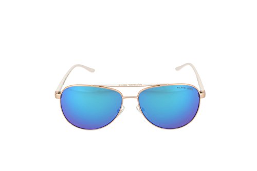 MICHAEL KORS MK5007 Hvar, Gafas de Sol Mujer, Rose Gold White 104525, 59 MICHAEL KORS MK5007 Hvar, Gafas de Sol Mujer, Rose Gold White 104525, 59