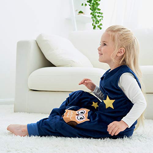 MICHLEY Disfraz Animal Bebe Saco Dormir niño y niñapijama Ropa de Bebe Ideal para Entretiempo e Invierno,Azul 4-5 Jahre