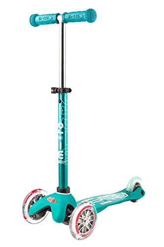 Micro® Mini 3en1 Deluxe Plus. Patinete evolutivo 3 Ruedas, 1,5 - 5 años, Manillar Regulable 48-68cm, Asiento de Aprendizaje. (Aqua)